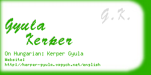 gyula kerper business card